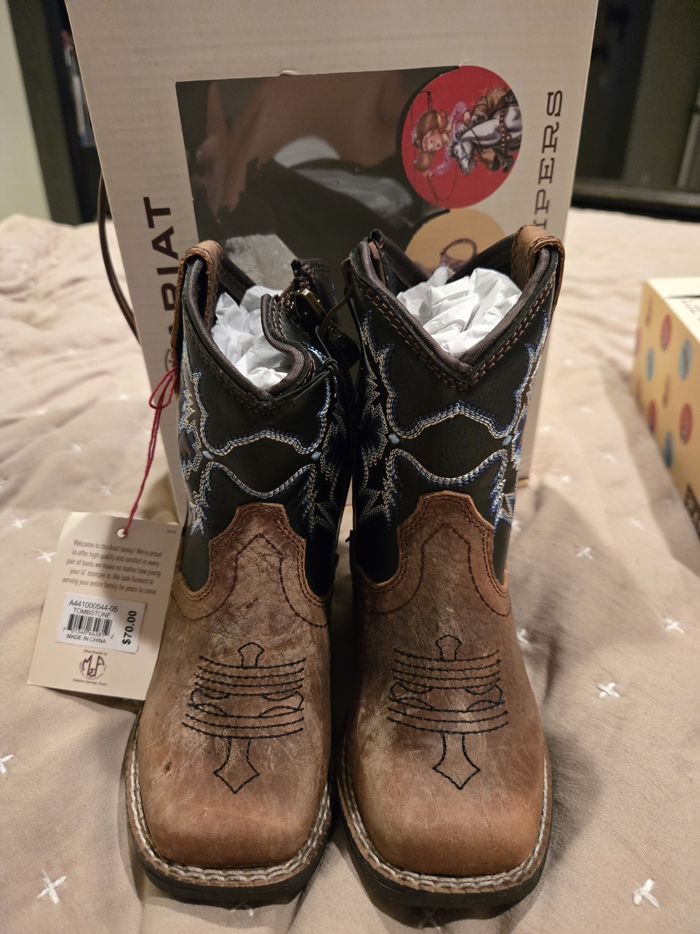 Ariat Lil' Stompers Toddler Western Cowboy Boots, Tombstone